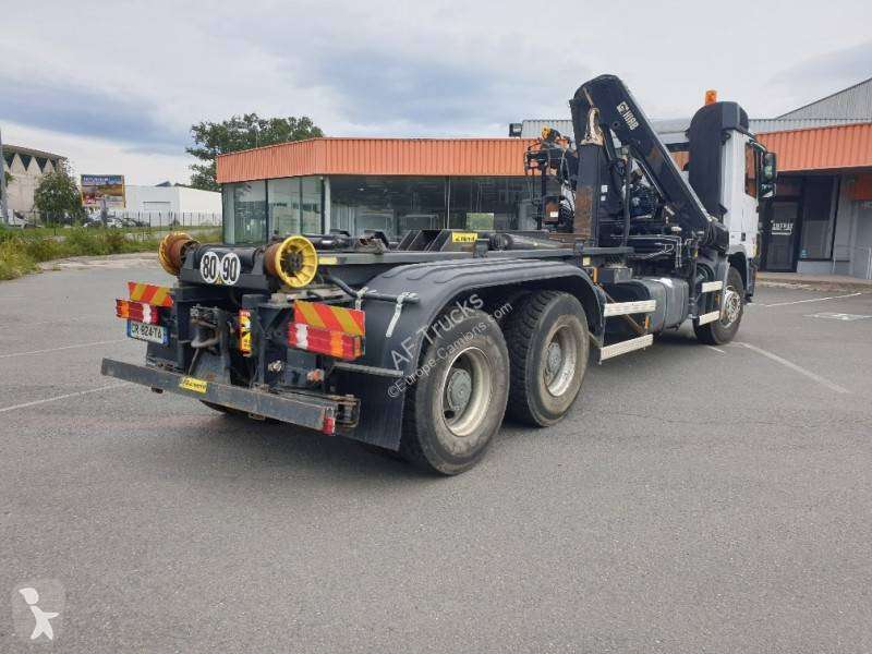 Camion Mercedes polybenne Marrel Actros 2641 6x4 Gazoil Euro 5 grue occasion - Photo 3