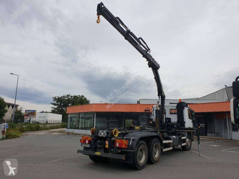 Camion Mercedes polybenne Marrel Actros 2641 6x4 Gazoil Euro 5 grue occasion - Photo 6